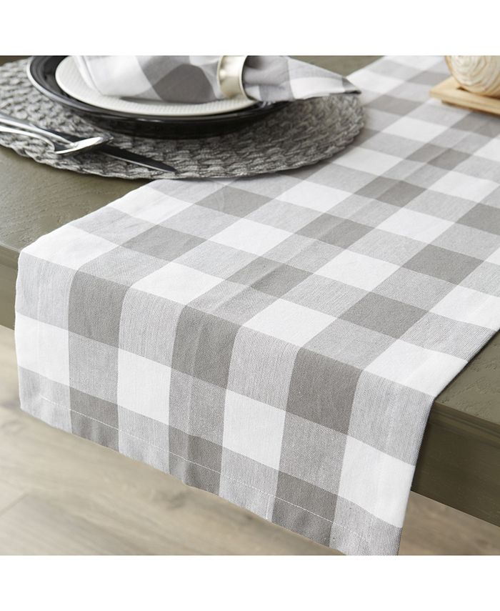 Design Imports Buffalo Check Table Runner, 14" x 72" Macy's