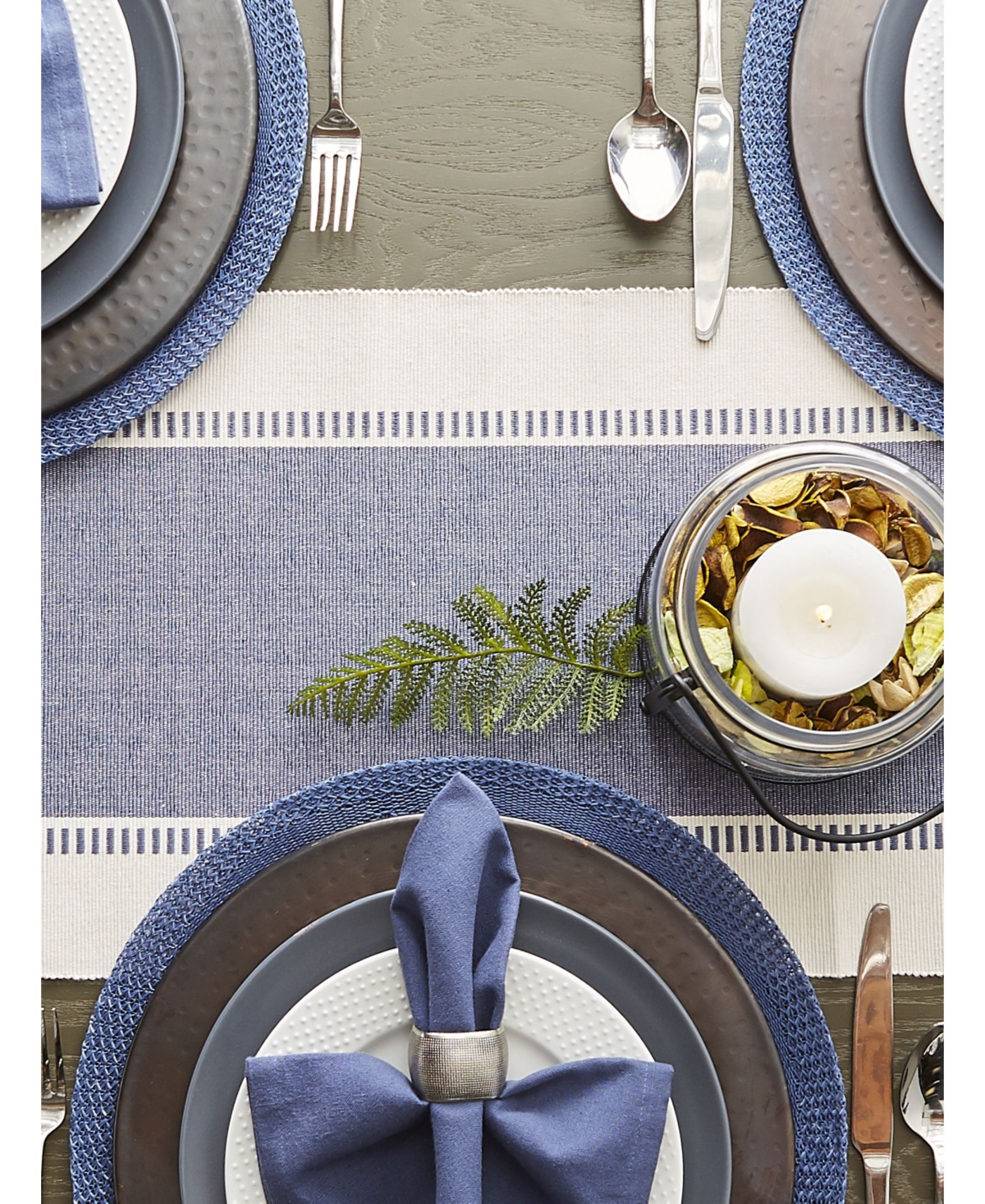 Design Imports Dobby Stripe Table Runner