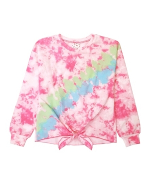Belle Du Jour Big Girls Long Sleeve Tie Front Top