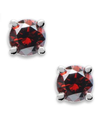 red diamonds earrings