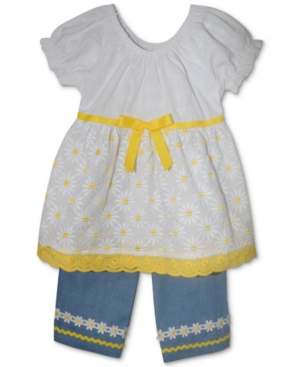 Blueberi Boulevard Baby Girls 2-Pc Tunic & Flare Capri Set
