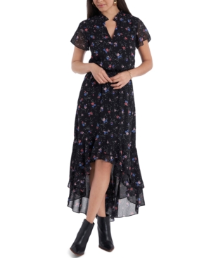 1.STATE FLORAL-PRINT HIGH-LOW DRESS