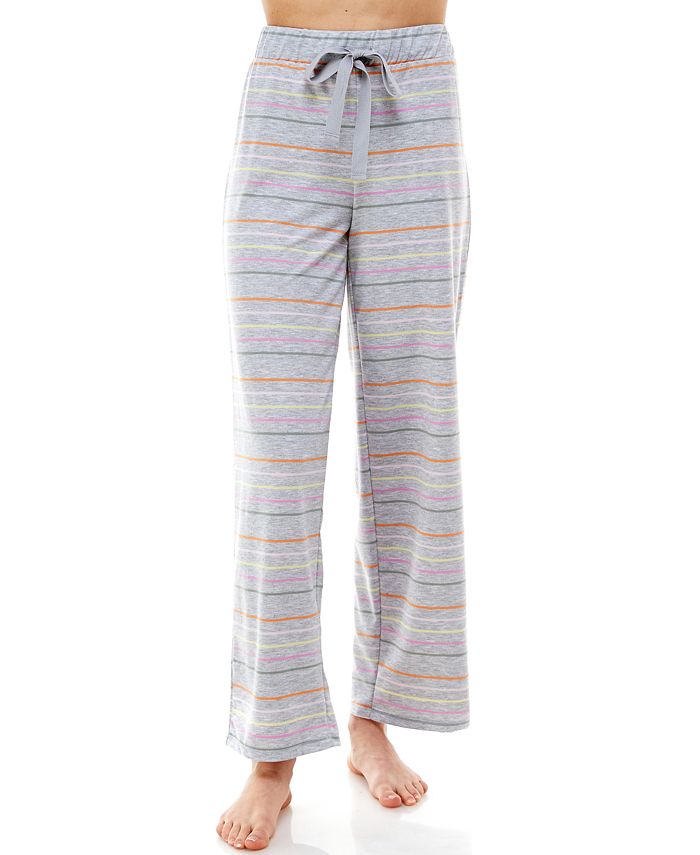 Jaclyn Intimates Striped Open-Leg Pajama Pants - Macy's