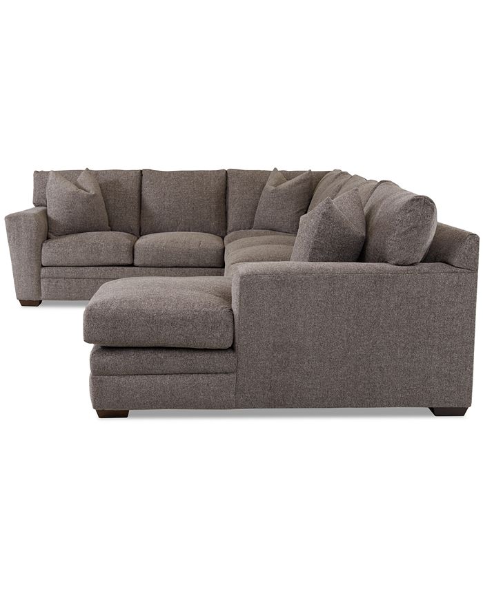 Macy's CLOSEOUT! Loranna 3Pc. Fabric Sectional with Chaise, Created