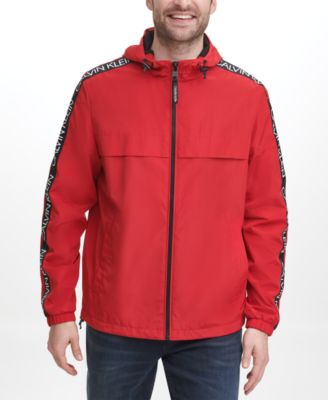 Calvin Klein - Men's Regular-Fit Logo Taped Windbreaker