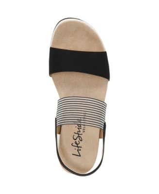 Women's Zing Round Open Toe Wedge Slingback Sandals