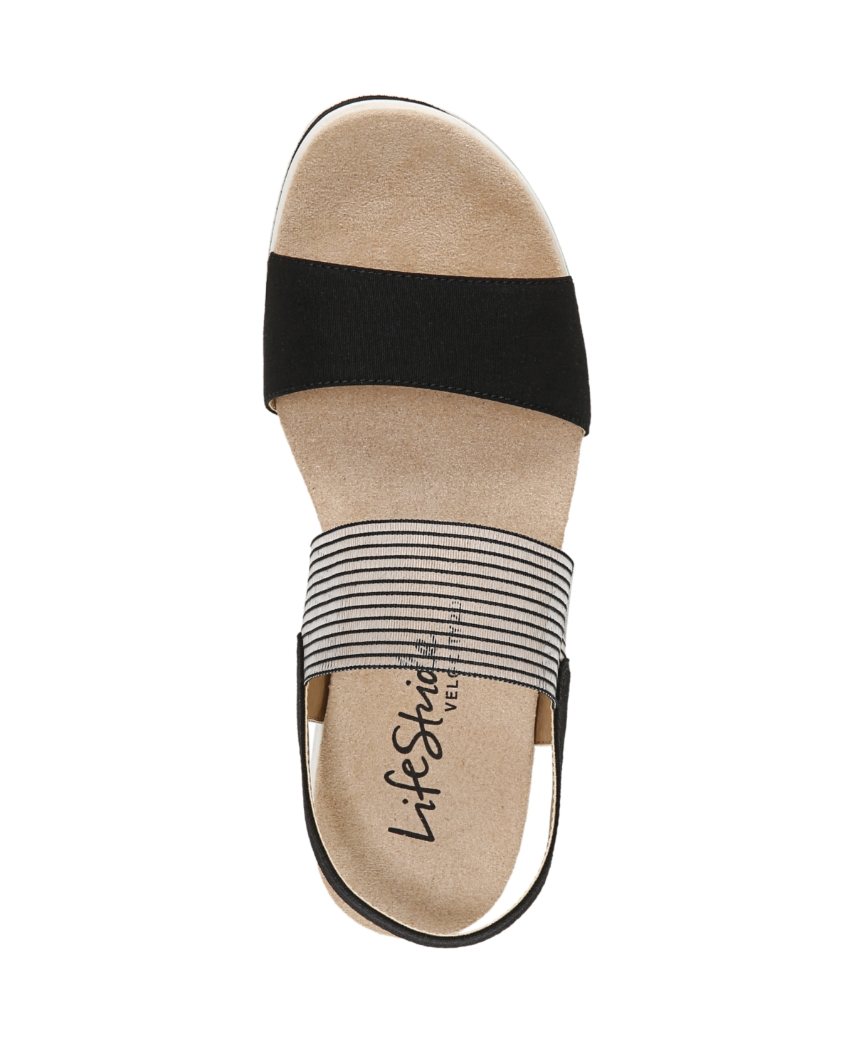 Lifestride Zing Slingback Sandal In Black Fabric