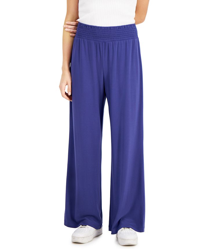 Bar III Solid Pull-On Wide-Leg Pants, Created for Macy's - Macy's