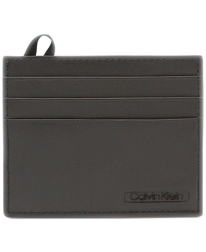 Calvin Klein Men's Leather Front Pocket Wallet With Money Clip & Reviews -  All Accessories - Men - Macy's