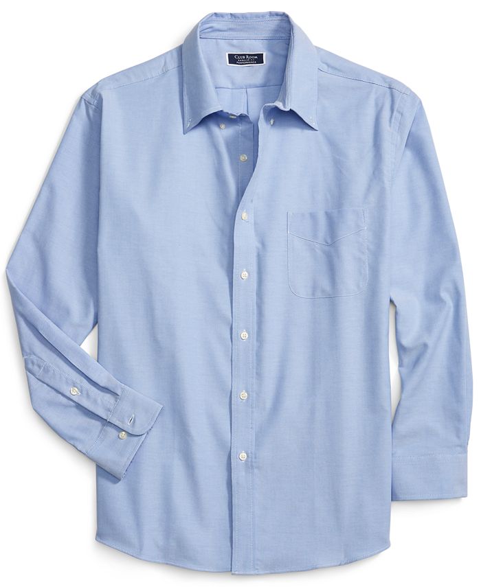Club Room Men's Regular Fit Pinpoint Dress Shirt, Created for Macy's ...
