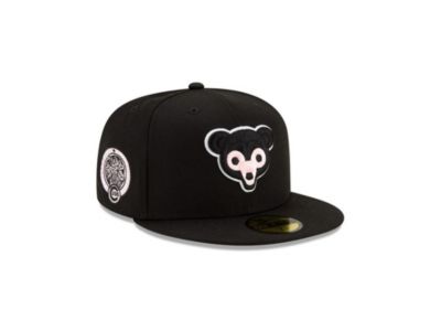 black and pink cubs hat