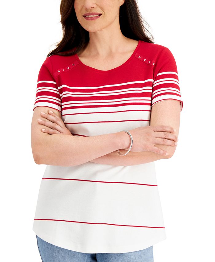 Macys karen scott short sleeve tops shop