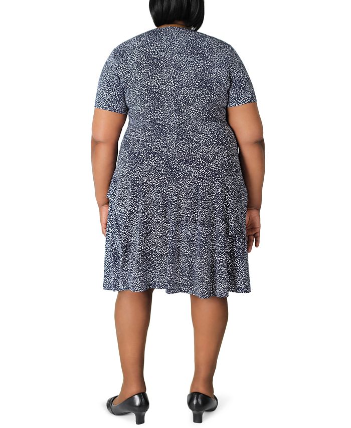 Robbie Bee Plus Size Printed Jersey Midi Dress - Macy's
