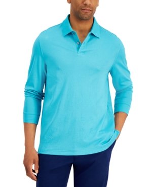 Tasso Elba Men's Long Sleeve Polo Created for Macy's