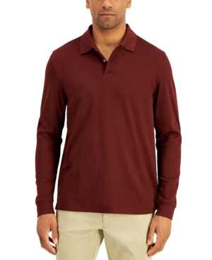 Tasso Elba Men's Long Sleeve Polo Created for Macy's