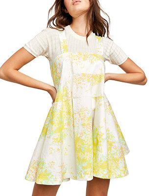 Free People Let The Sunshine In Print Cotton Dress - Macy's