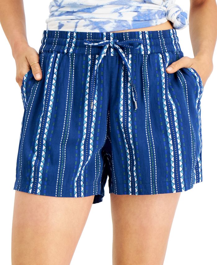 Style & Co Striped Track Shorts, Created for Macy's Macy's