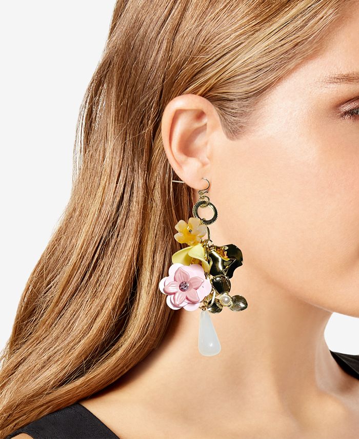 flower statement earrings