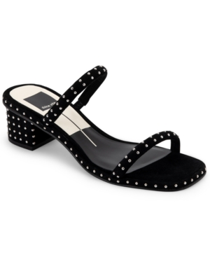 Dolce Vita Riya Strappy Studded Block-Heel Sandals Women's Shoes