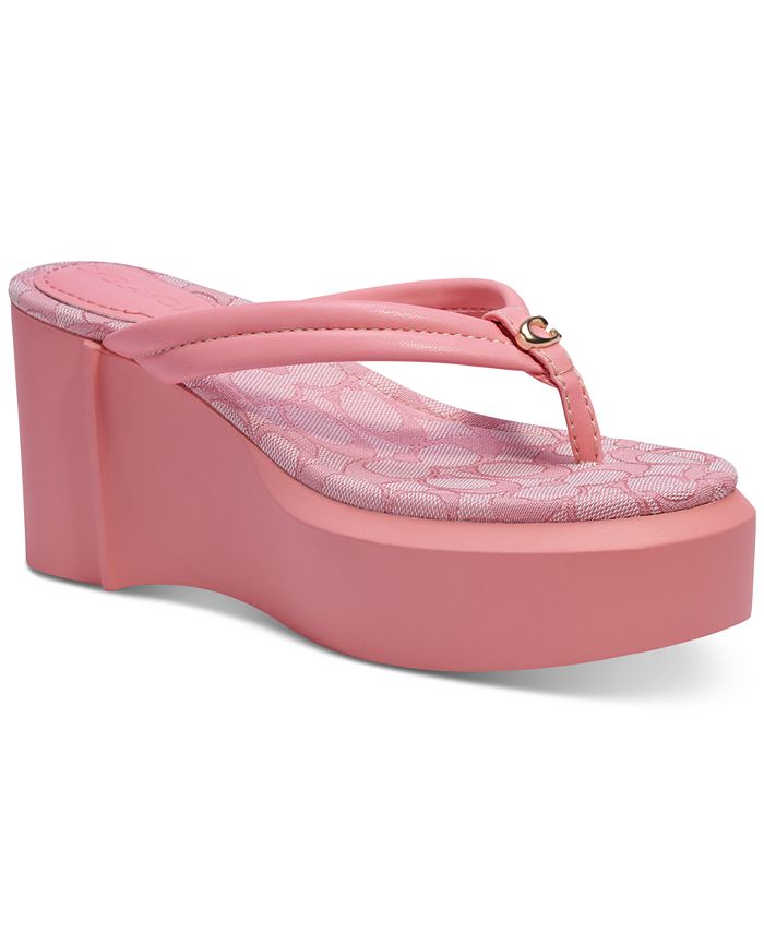 COACH Women's Franki Platform Flip-Flop Sandals & Reviews - Sandals - Shoes  - Macy's