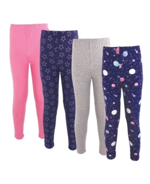 Toddler Girls and Boys Cotton Pants and Leggings 4 Pack