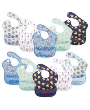 Baby Girls and Boys Water-resistant Bibs 10 Pack