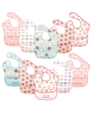 Baby Girls and Boys Water-resistant Bibs 10 Pack