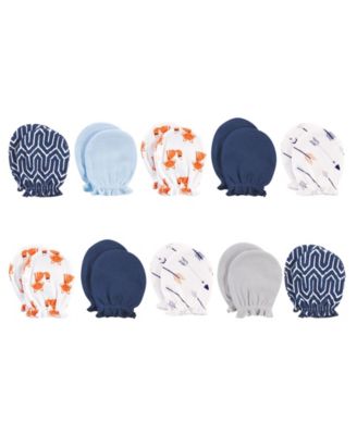 Hudson Baby Baby Boys Hudson Soft Cotton Anti-Scratch Mittens - Foxes 23$