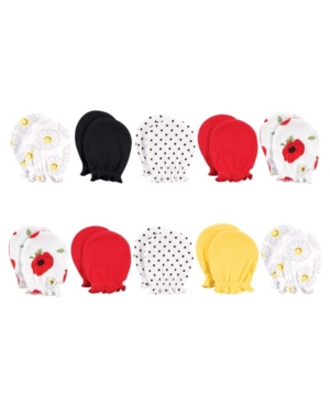 Baby Girls Cotton Scratch Mittens 10 Pack