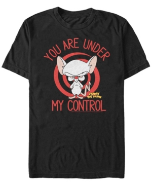 Fifth Sun Men's Pinky The Brain You Are Under My Control Short Sleeve T-shirt In Black