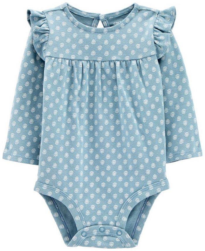 Carter's Baby Girl Ruffle LongSleeve Bodysuit Macy's