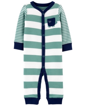 Baby Boys Striped Footless Snap-Up Sleep and Play One Piece