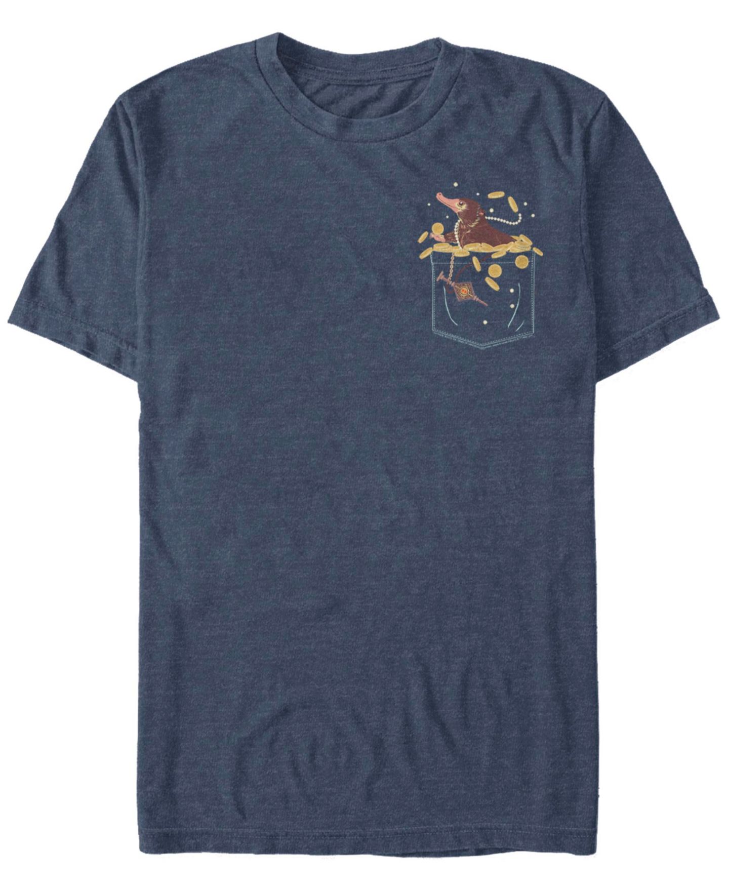 Мужская футболка Fifth Sun Fantastic Beasts Niffler Pocket Short Sleeve, цвет: Тёмно-синий — фото 1