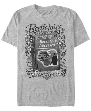 Fifth Sun Men's Beetlejuice Handbook Of Recently Deceased Short Sleeve T-shirt In Athletic Heather