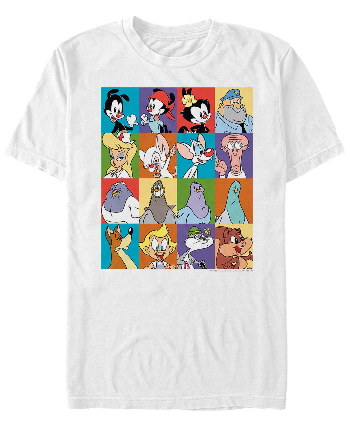 Мужская футболка Fifth Sun Animaniacs Animated Series Character Boxes Short Sleeve, цвет: Белый — фото 1