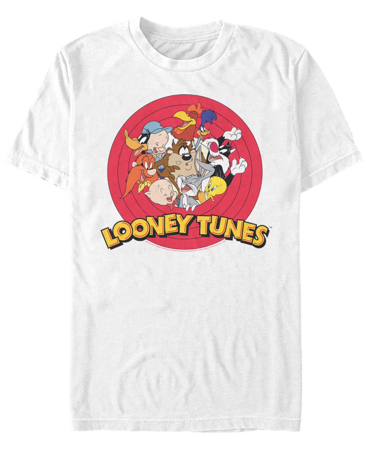 Мужская футболка Fifth Sun Looney Tunes Classic Circle Short Sleeve, цвет: Белый — фото 1