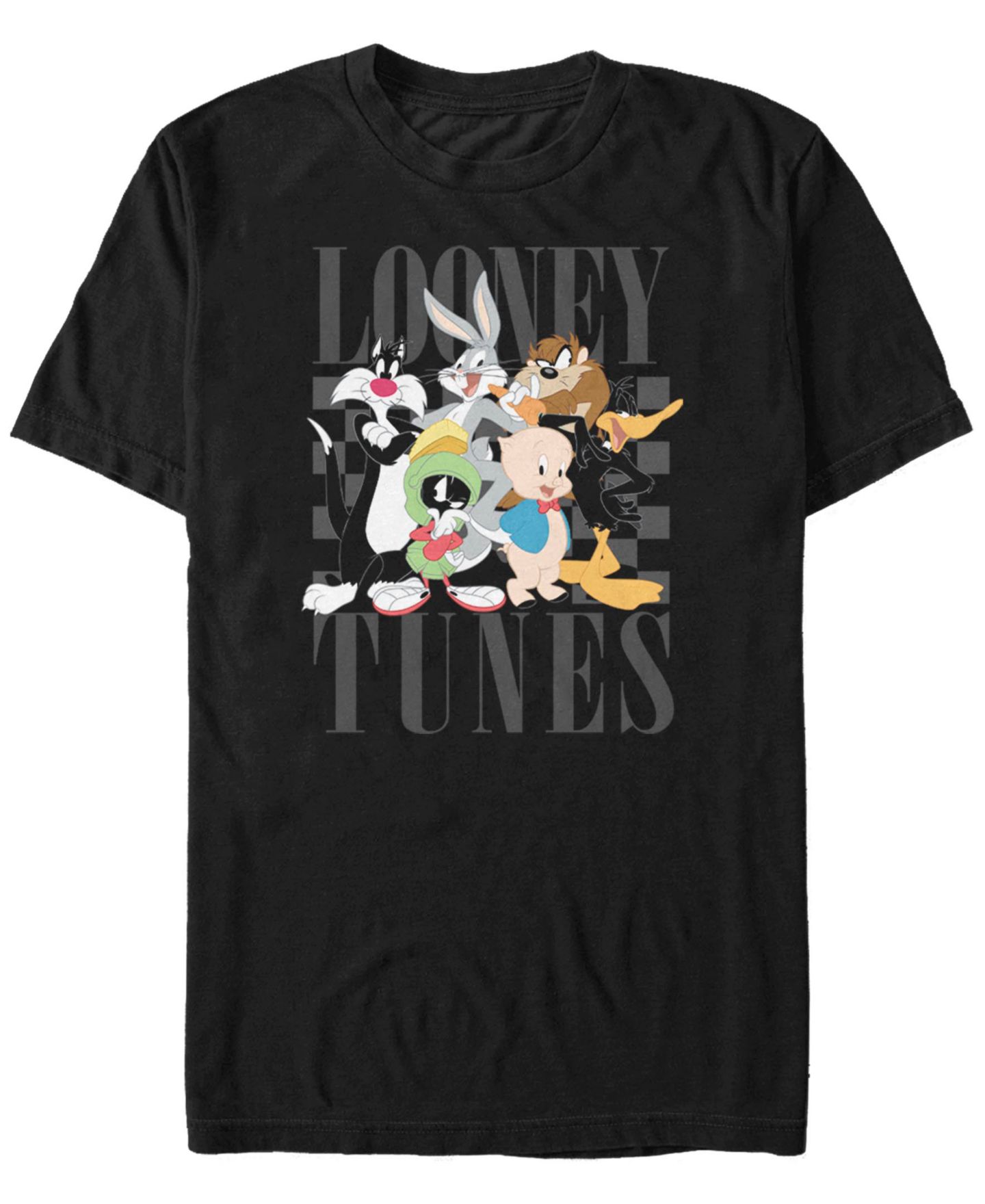 Мужская футболка Fifth Sun Looney Tunes Nineties Groupshot Short Sleeve, цвет: Чёрный — фото 1