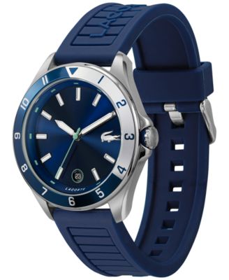 Men's Tiebreaker Blue Silicone Strap Watch 43mm