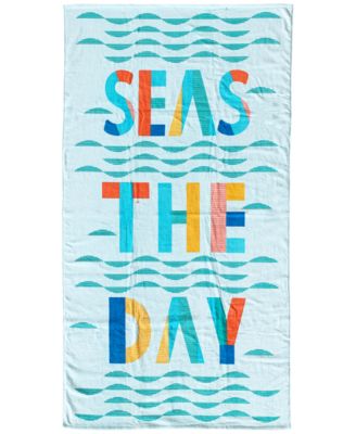 Martha Stewart Collection - Seas The Day Velour Beach Towel