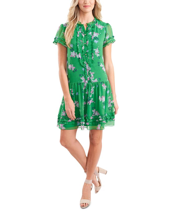 CeCe Ruffled Floral Yoryu Dress Macy s