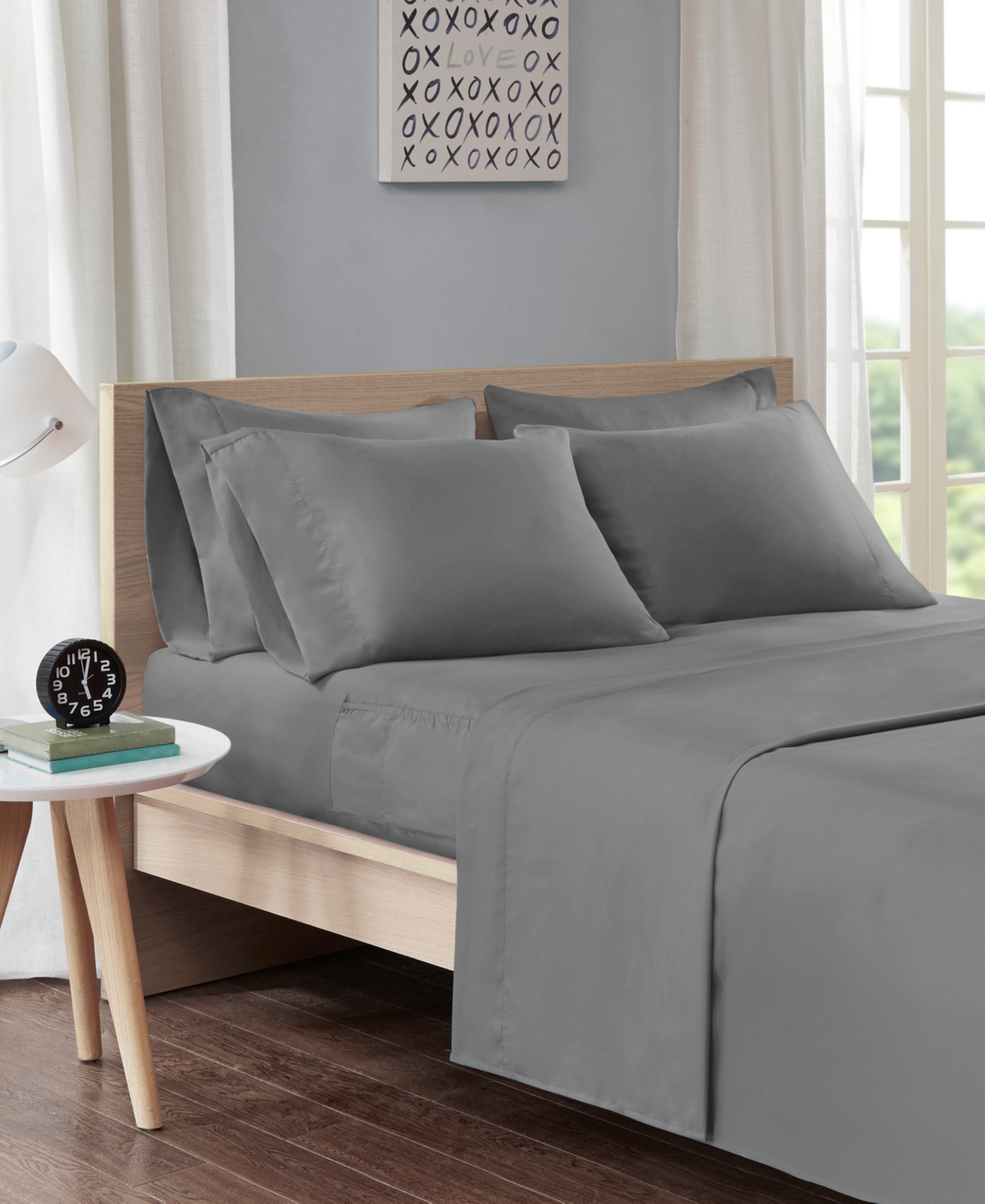 Intelligent Design Side Storage Pockets Microfiber -Pc. Sheet Set
