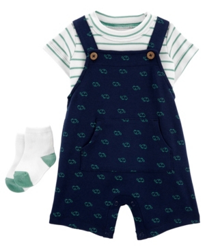 Carter's Baby Boys Tee Overall Set, 2 Pieces In Navy