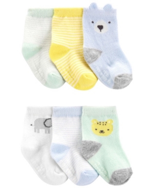 Carter's Baby Boys and Girls Animal Booties Pack of 6