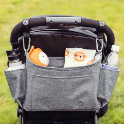 Buggy Buddy XL Universal Stroller Organizer with Cup Holders, Secure Attachment, Zip Pockets