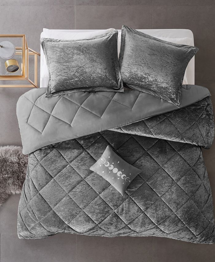 Intelligent Design Felicia King/California King Velvet Comforter, Set