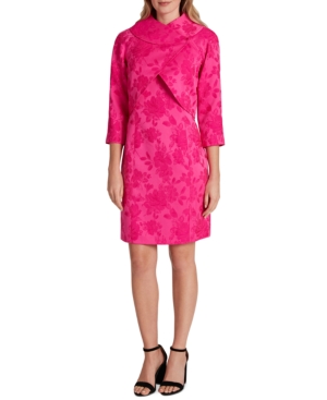 Tahari Asl Floral-Print Jacquard Dress and Wrap Jacket
