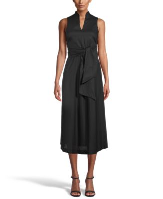 Anne Klein Tie-Waist Midi Dress - Macy's
