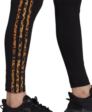 adidas Originals Women's Animal-Print 3 Stripes Full Length Leggings