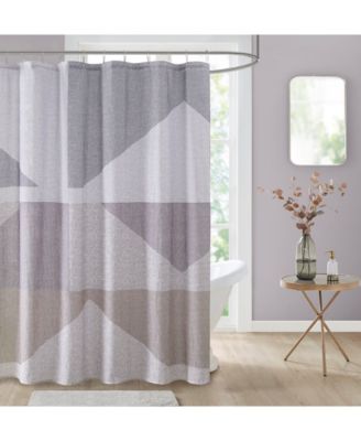 Photo 1 of Décor Studio Amina Cotton Geometric 72" x 72" Shower Curtain