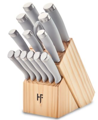 Macy's - Epicure Cool Grey 15-Pc. Knife Block Set
